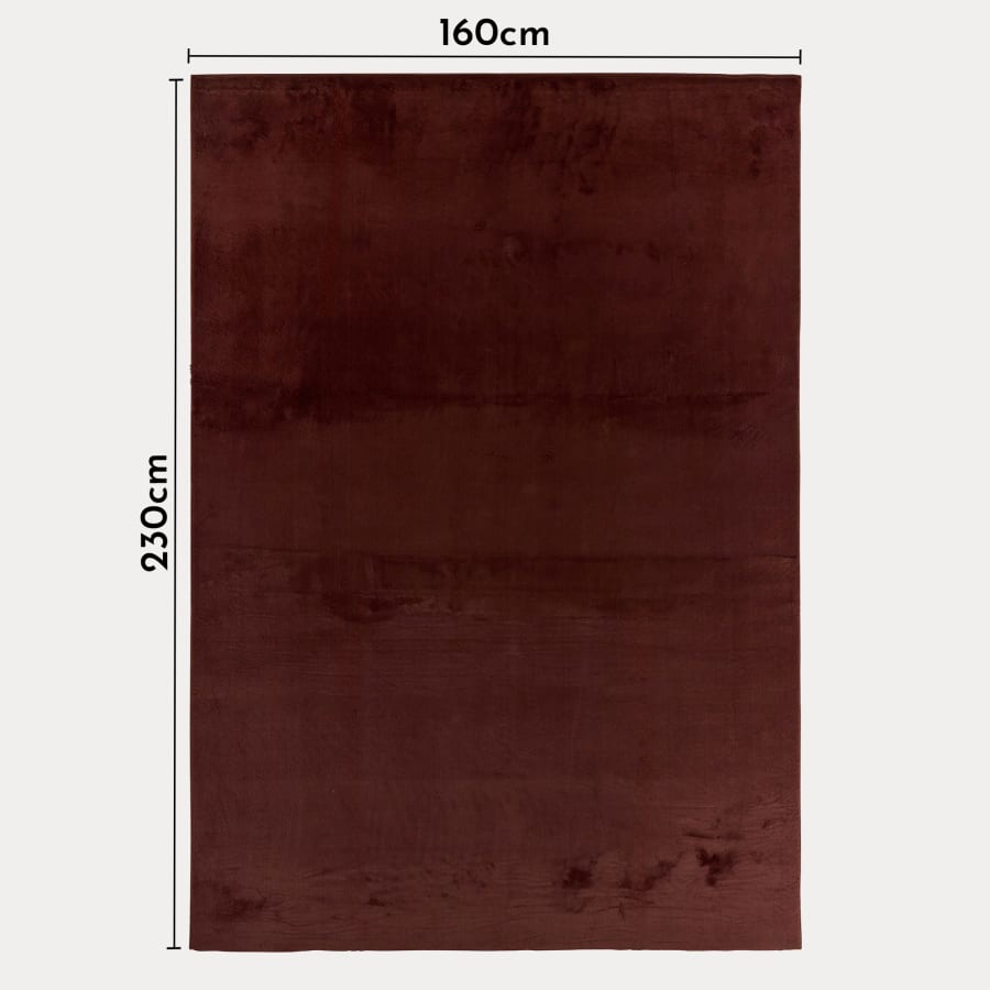 Tapis en tissu doux marron - 160x230 cm