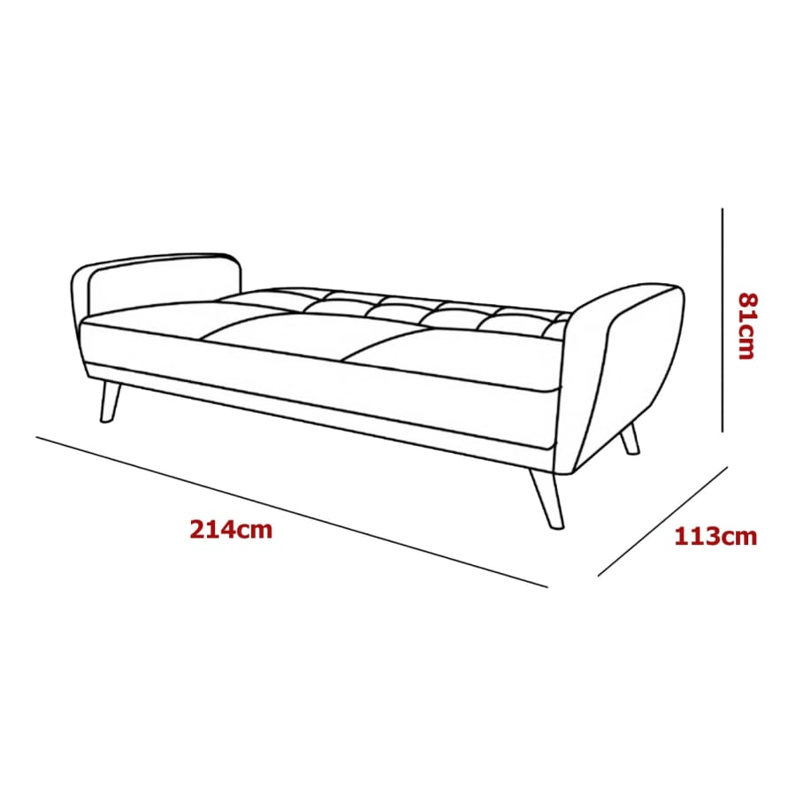 Canap&eacute; 3 places convertible en tissu gris anthracite