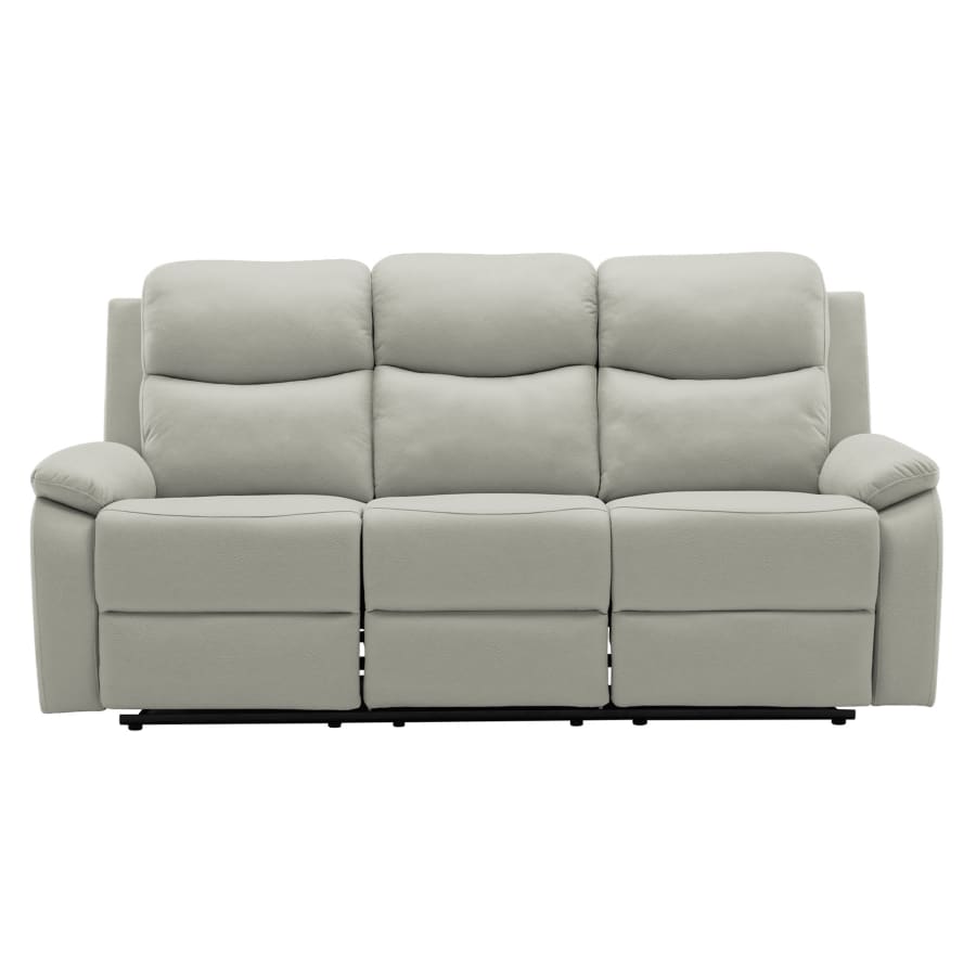 Canap&eacute; 3 places relax en tissu gris clair