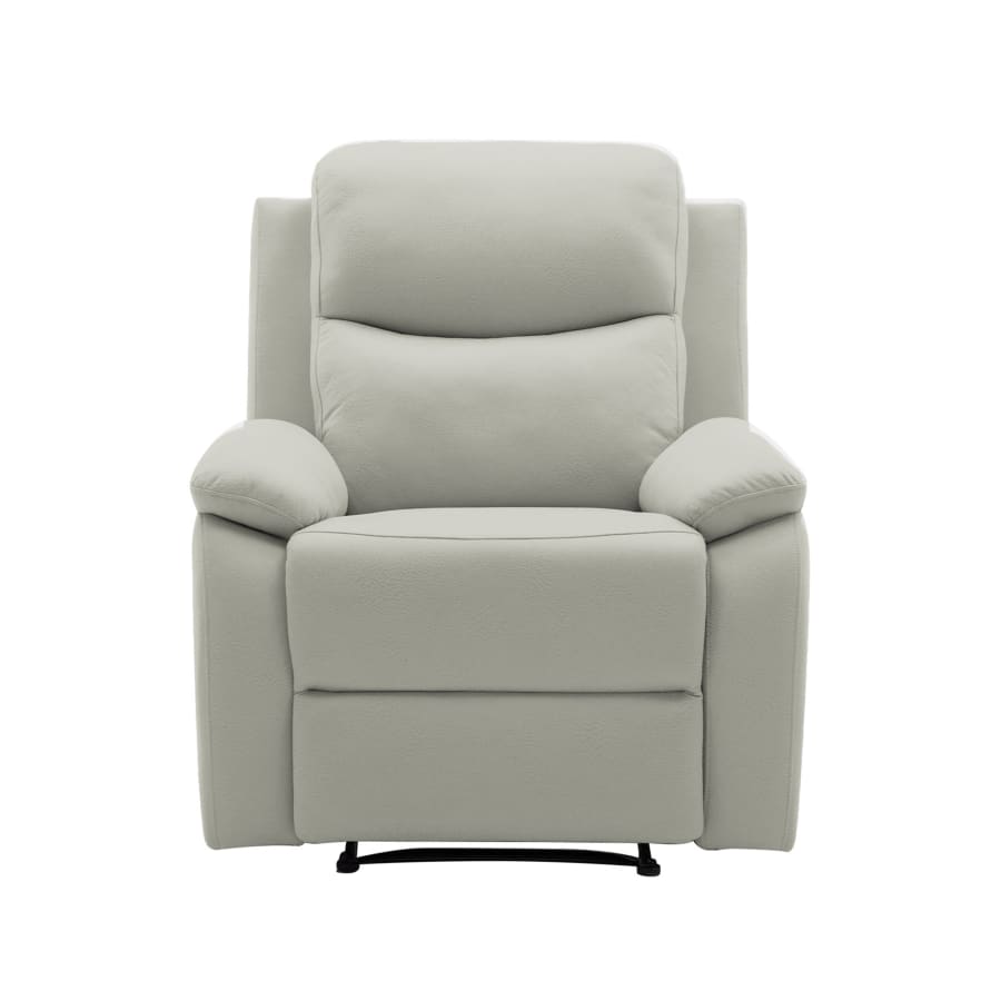 Fauteuil relax en tissu gris clair