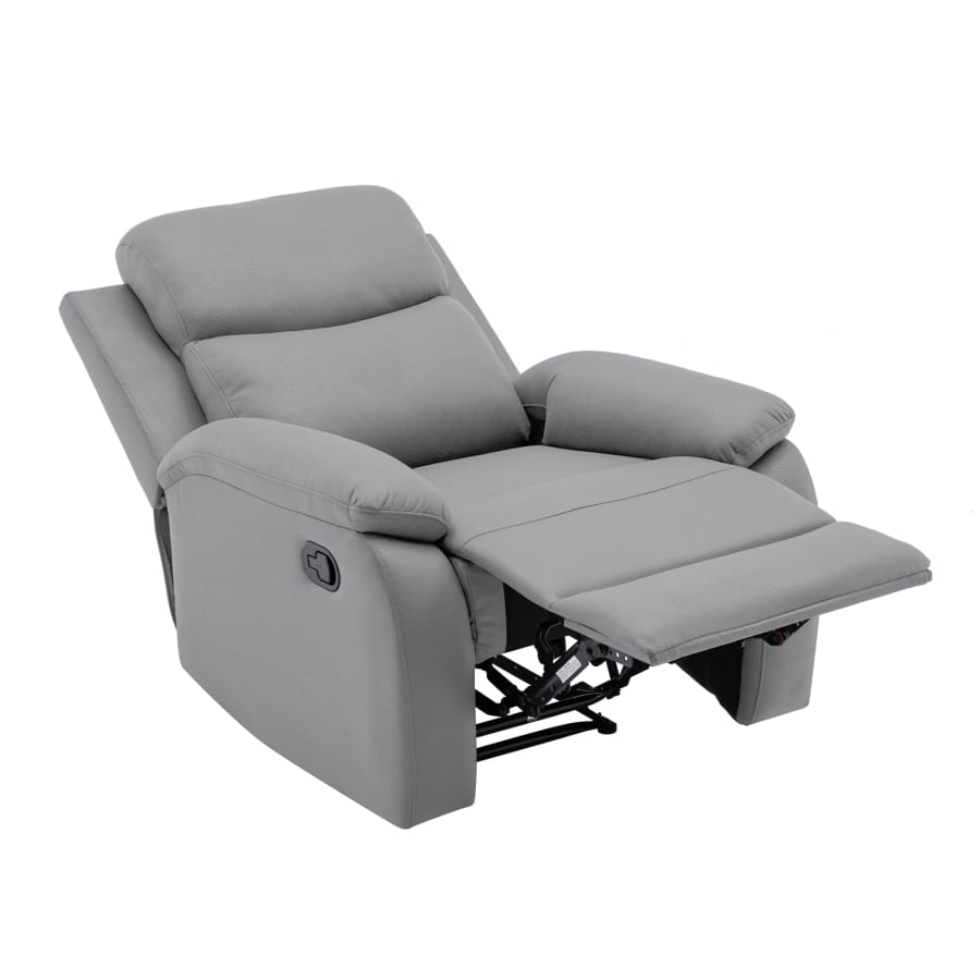 Fauteuil relax en tissu gris foncé