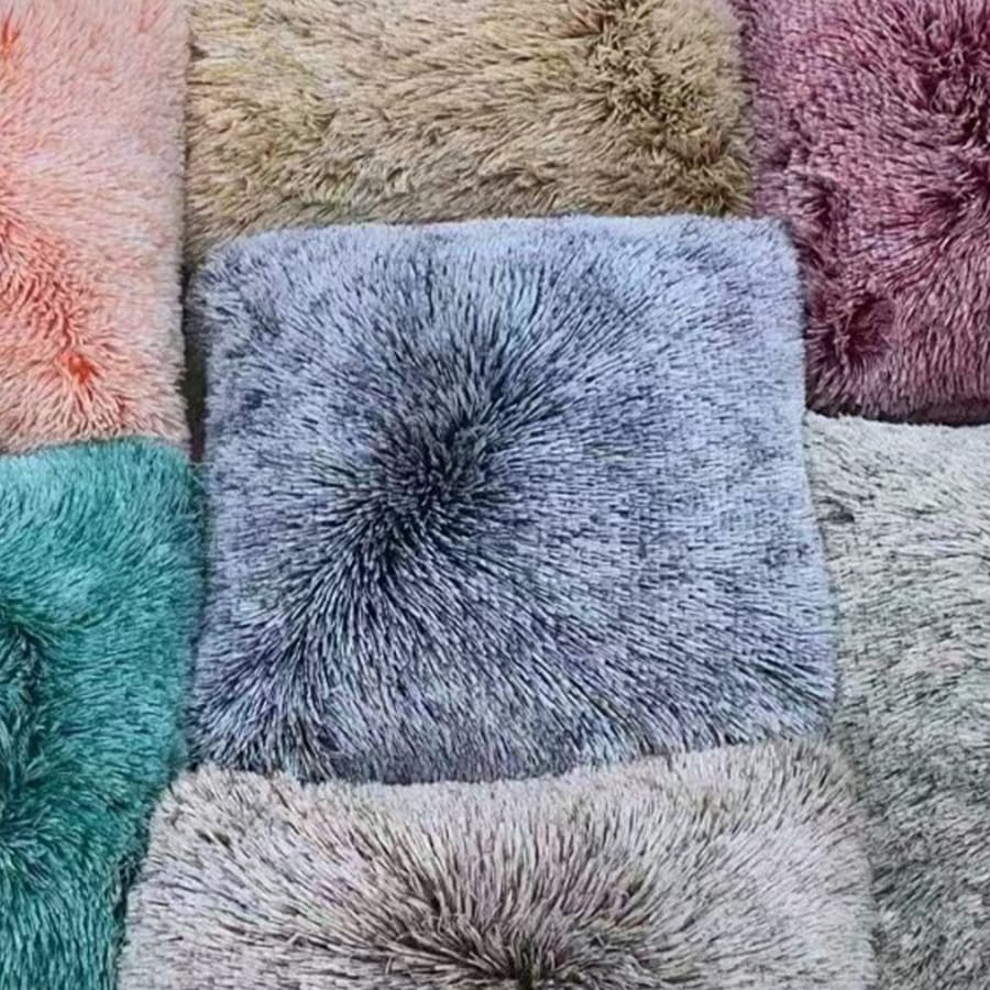 Coussin carré en tissu bleu 42x42 cm