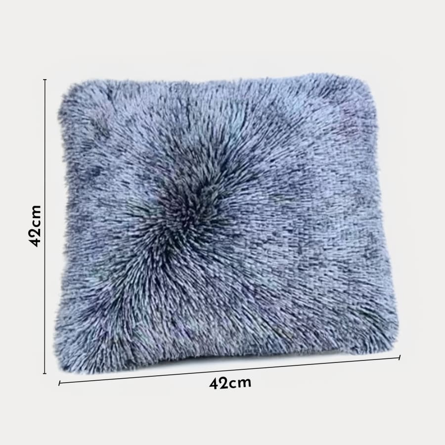 Coussin carré en tissu bleu 42x42 cm