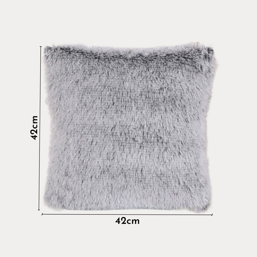 Coussin carré en tissu gris 42x42 cm