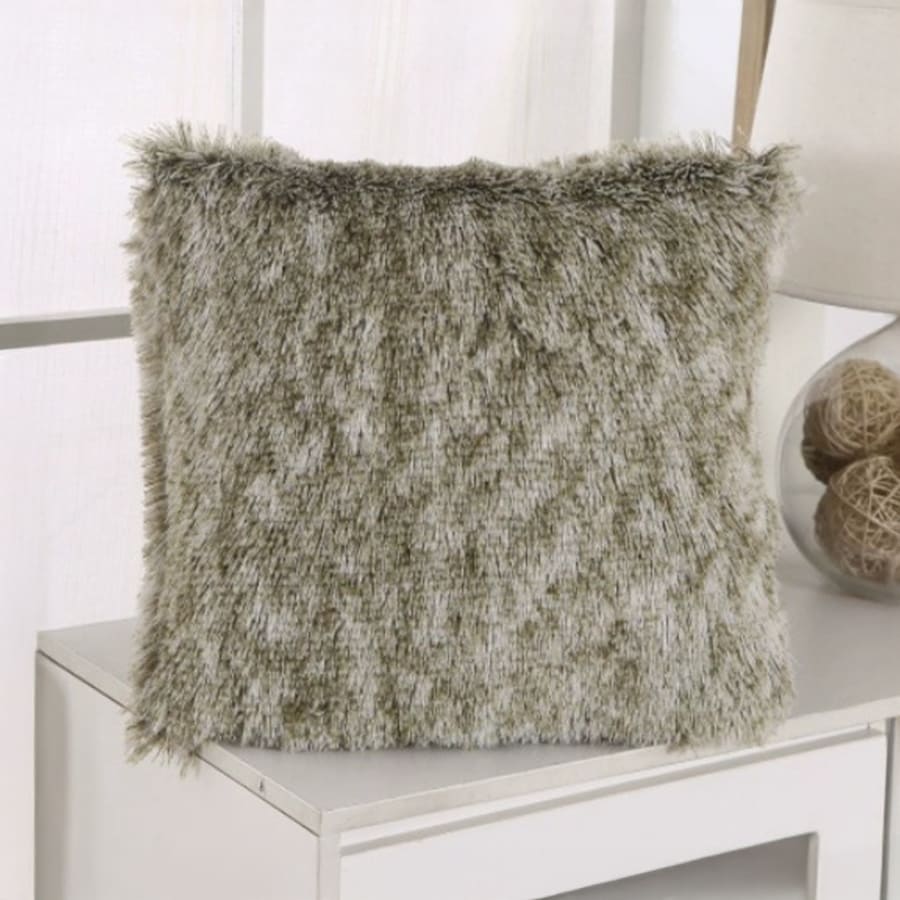 Coussin carré en tissu beige 42x42 cm