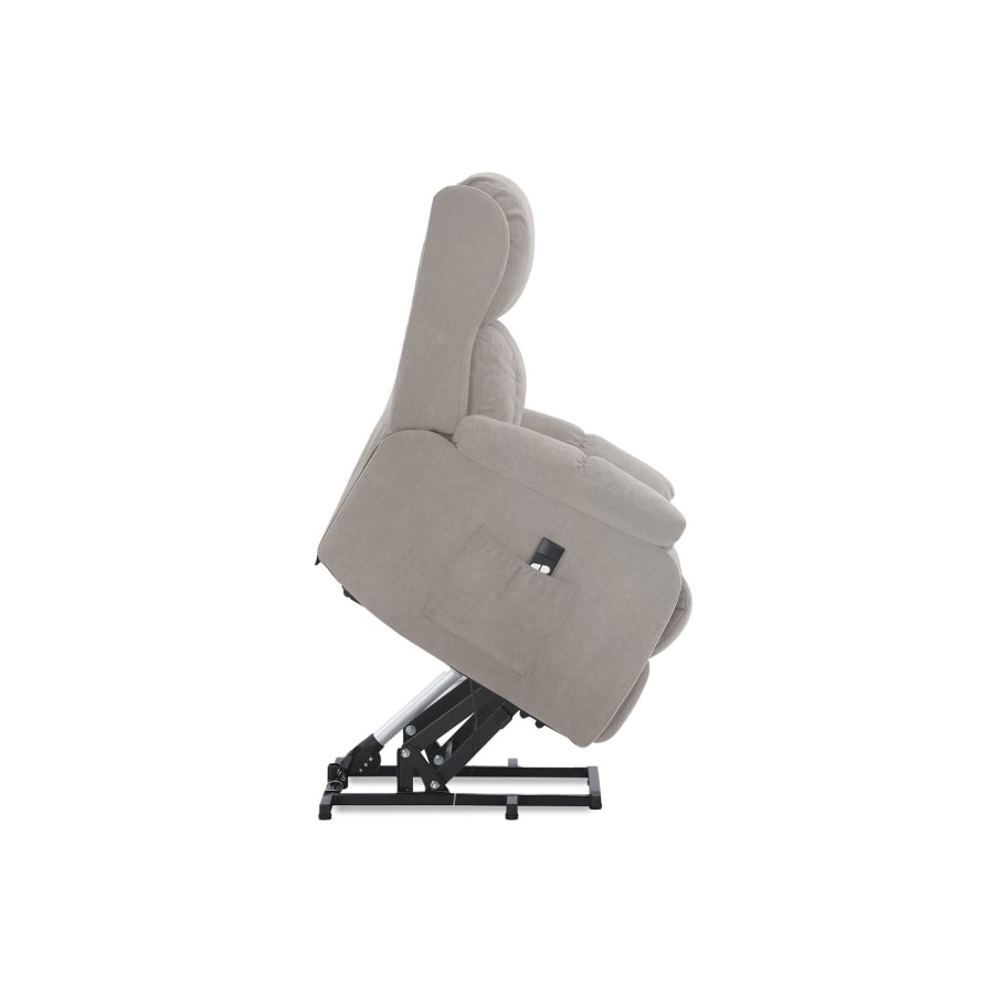 fauteuil relax releveur &eacute;lectrique en tissu beige