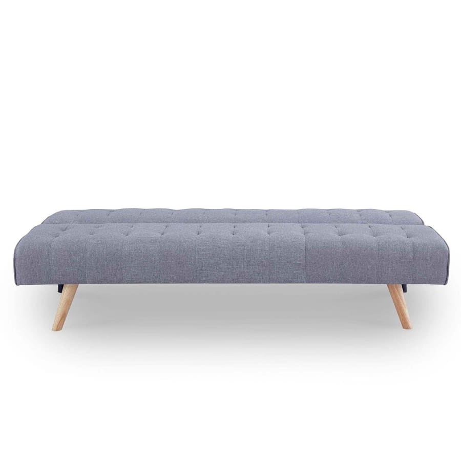 Canapé d'angle modulable et convertible en tissu gris