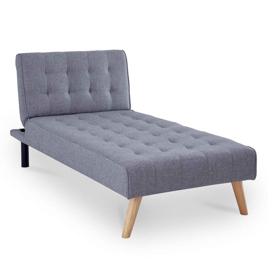 Canapé d'angle modulable et convertible en tissu gris