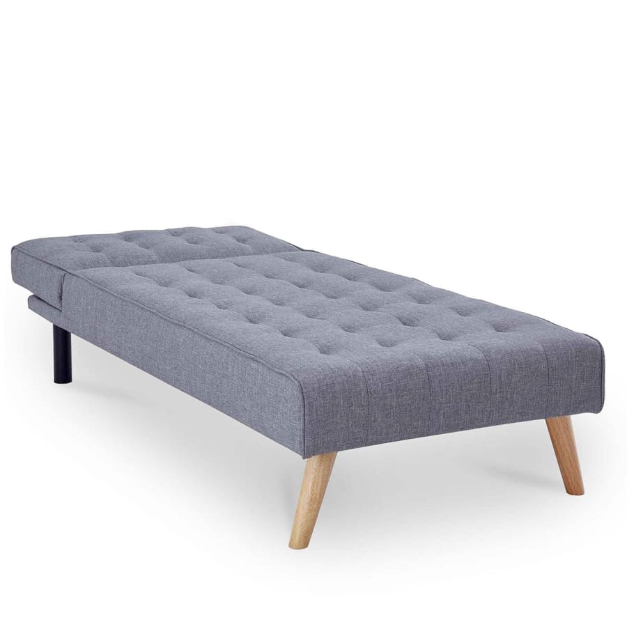 Canapé d'angle modulable et convertible en tissu gris