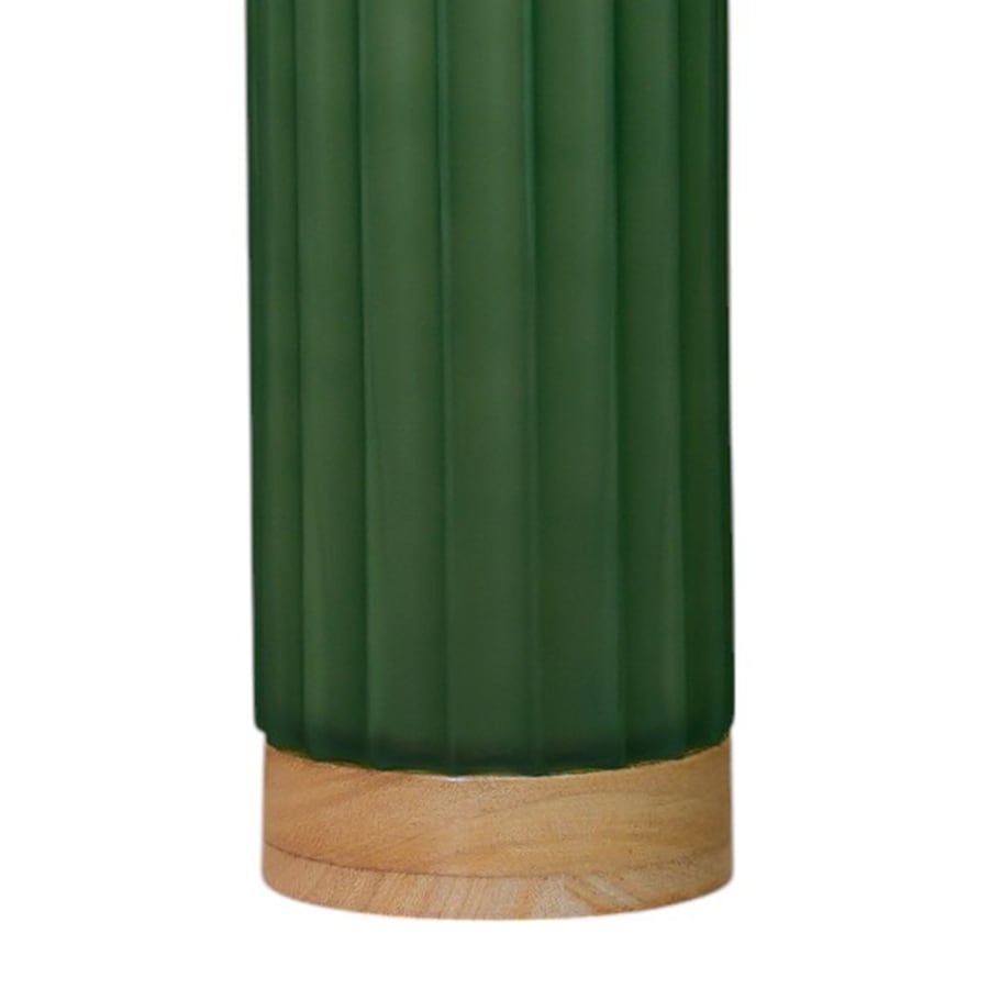 Vase en verre vert H41.5 cm