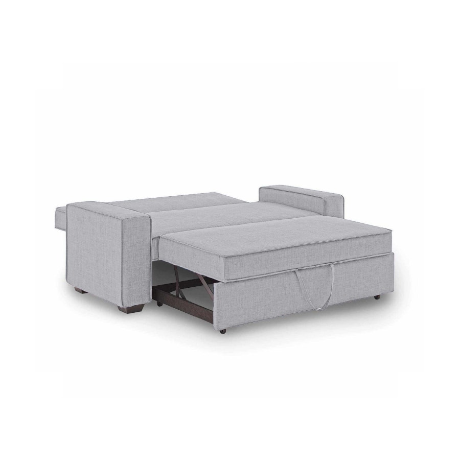 Canapé convertible 3 places en tissu gris