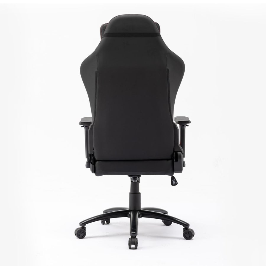 Fauteuil de bureau gaming en simili cuir noir et rouge