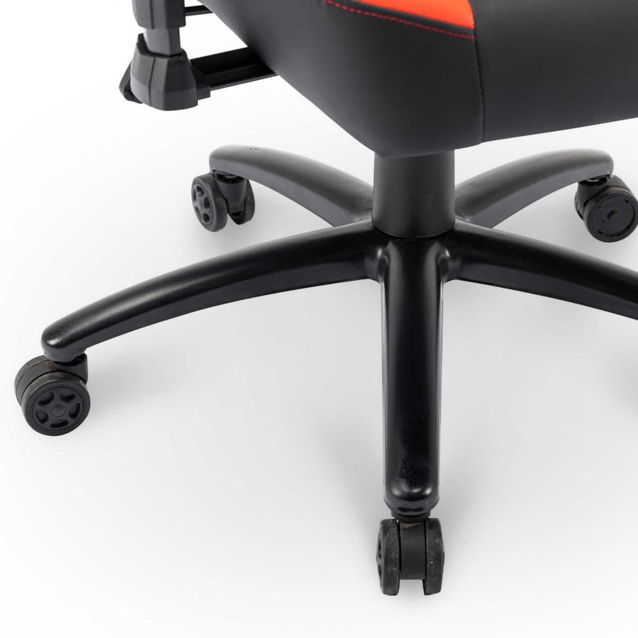 Fauteuil de bureau gaming en simili cuir noir et rouge