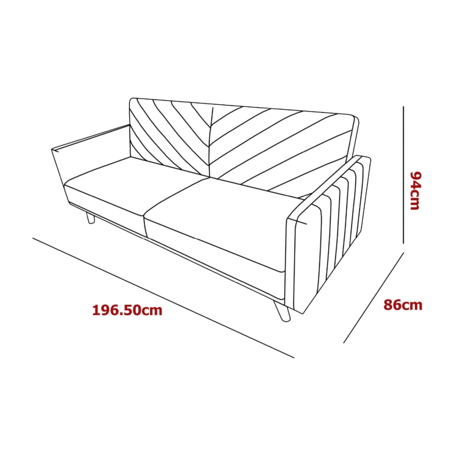 Canap&eacute; 3 places en tissu gris convertible scandinave