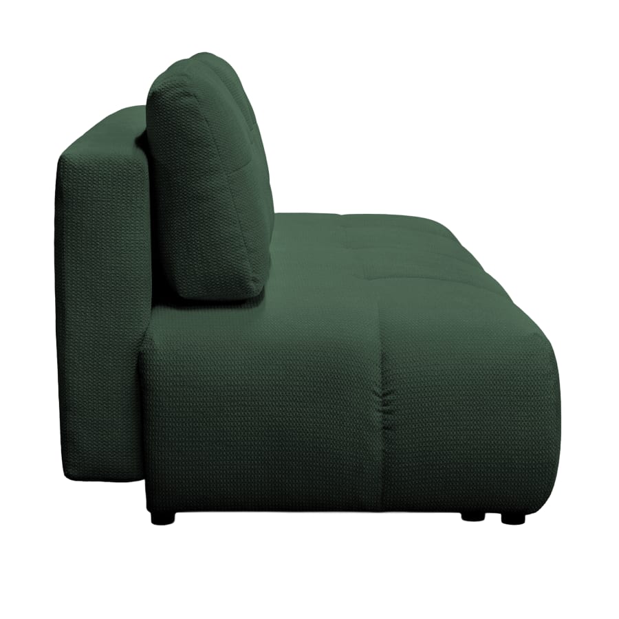 Canap&eacute; 3 places convertible avec coffre en tissu vert