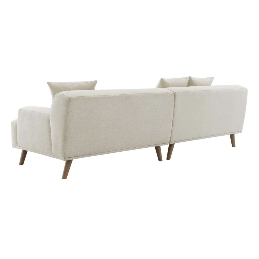 Canapé scandinave 4 places en tissu beige