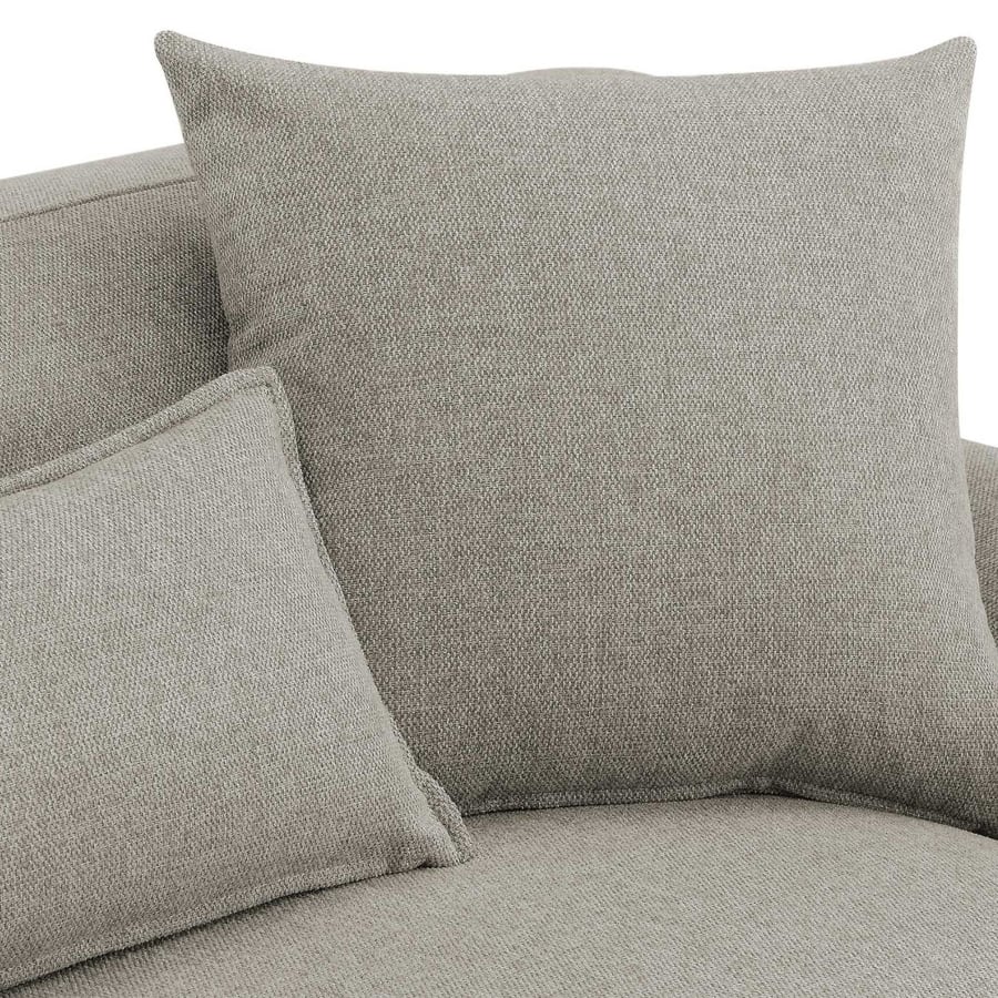 Canapé scandinave 4 places en tissu taupe