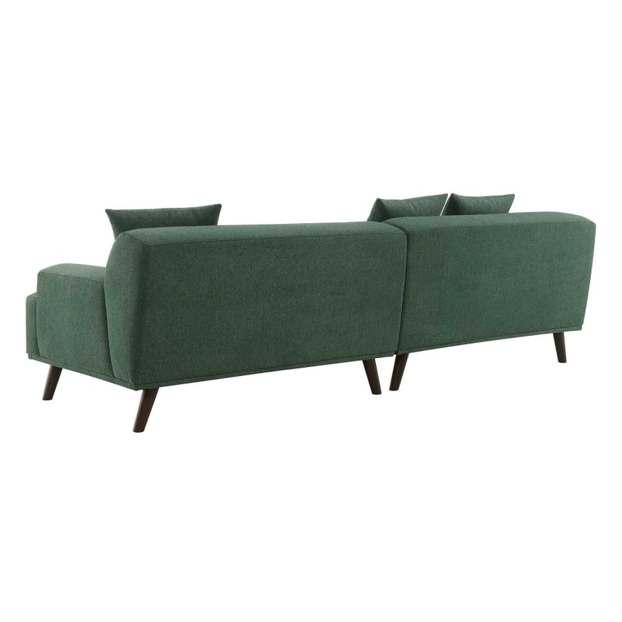 Canapé scandinave 4 places en tissu vert