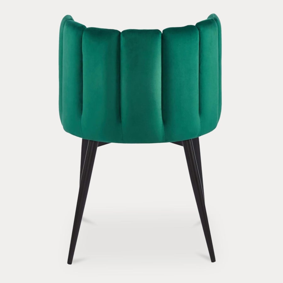 Lot de 2 chaises design en velours vert