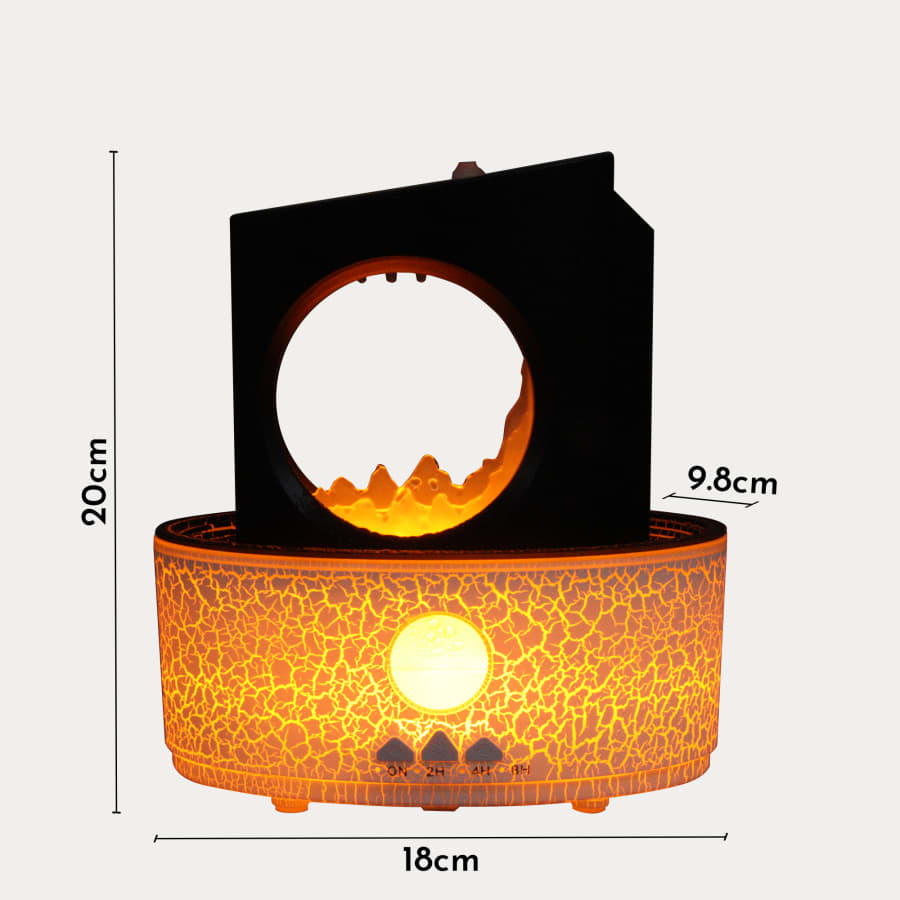 Diffuseur d'huiles essentielles &agrave; LED noir