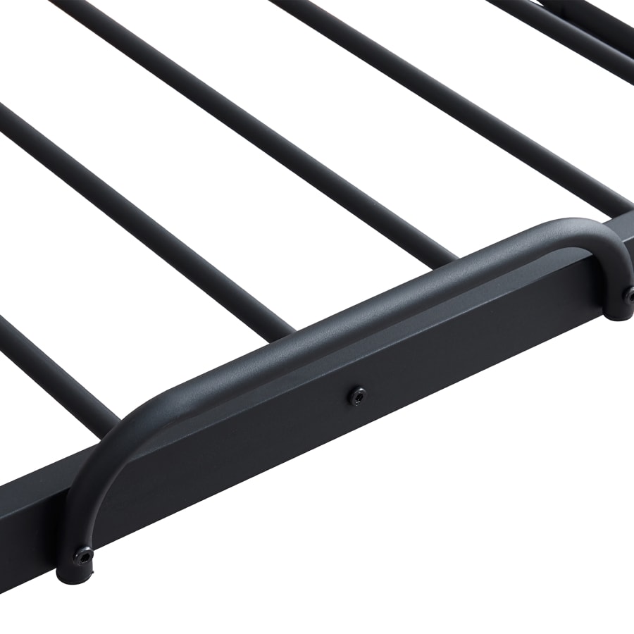 Lit banquette gigogne en m&eacute;tal noir 90x190 cm