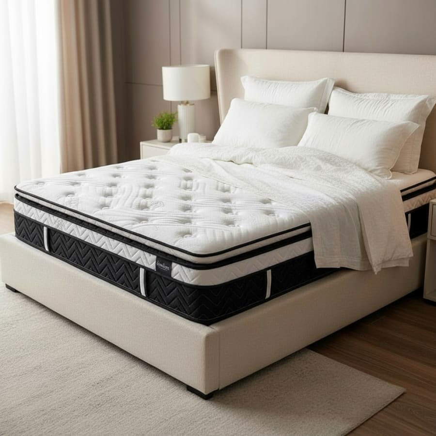 Matelas hybride m&eacute;moire de forme aux ressort ensach&eacute;s 160 x 200 cm &eacute;paisseur 35 cm
