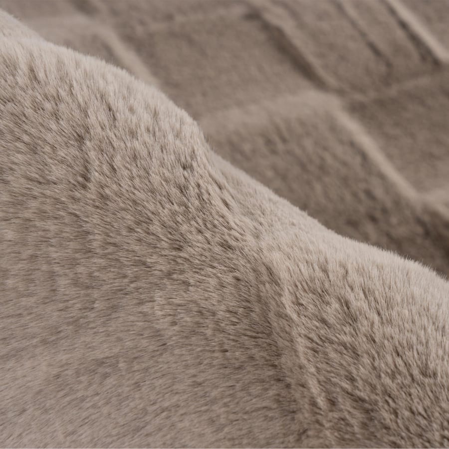 Tapis tissu doux &agrave; motif en relief taupe - 160x230 cm