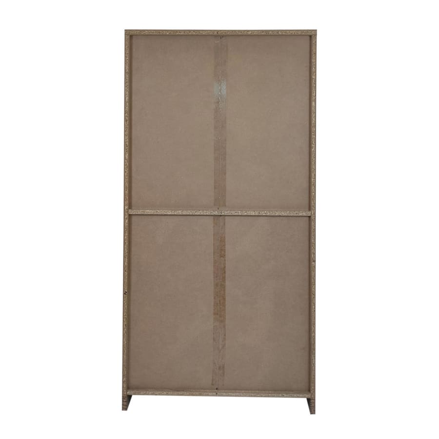 Armoire 2 portes 4 &eacute;tag&egrave;res couleur bois clair