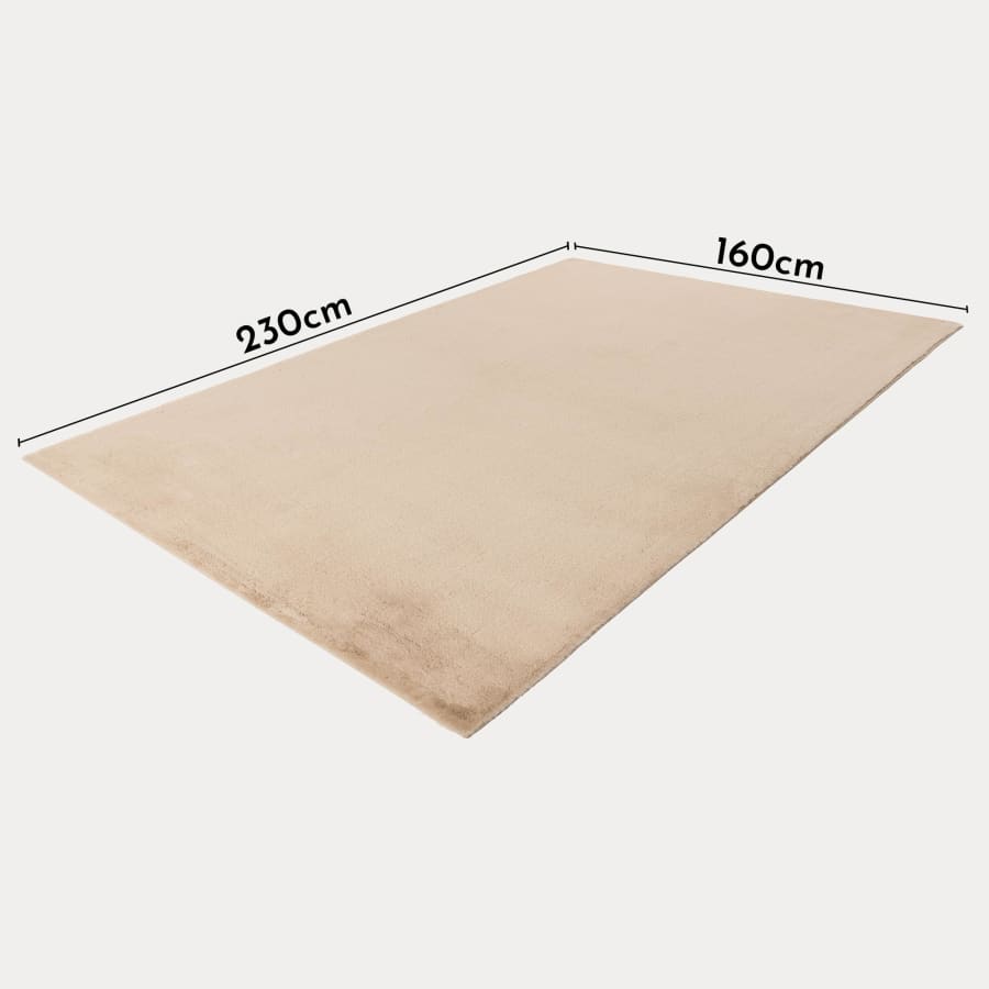 Tapis en tissu doux beige - 160x230 cm