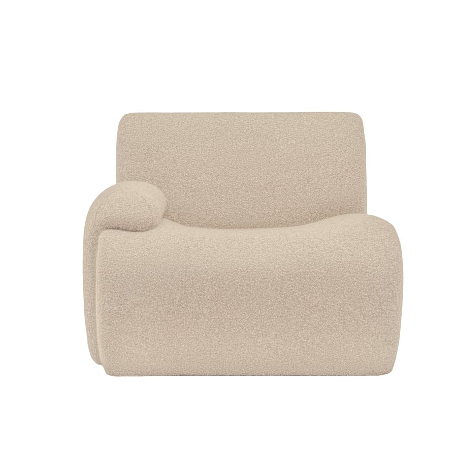 Canap&eacute; d'angle r&eacute;versible en tissu beige