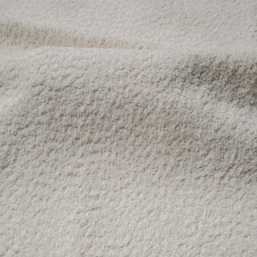 Canapé d'angle convertible avec coffre en tissu bouclette beige - Angle gauche