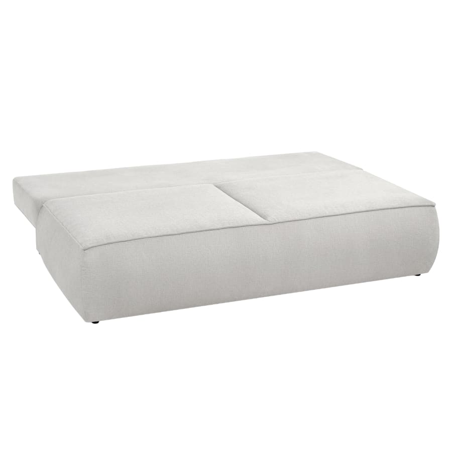 Canapé 3 places convertible avec coffre en tissu beige