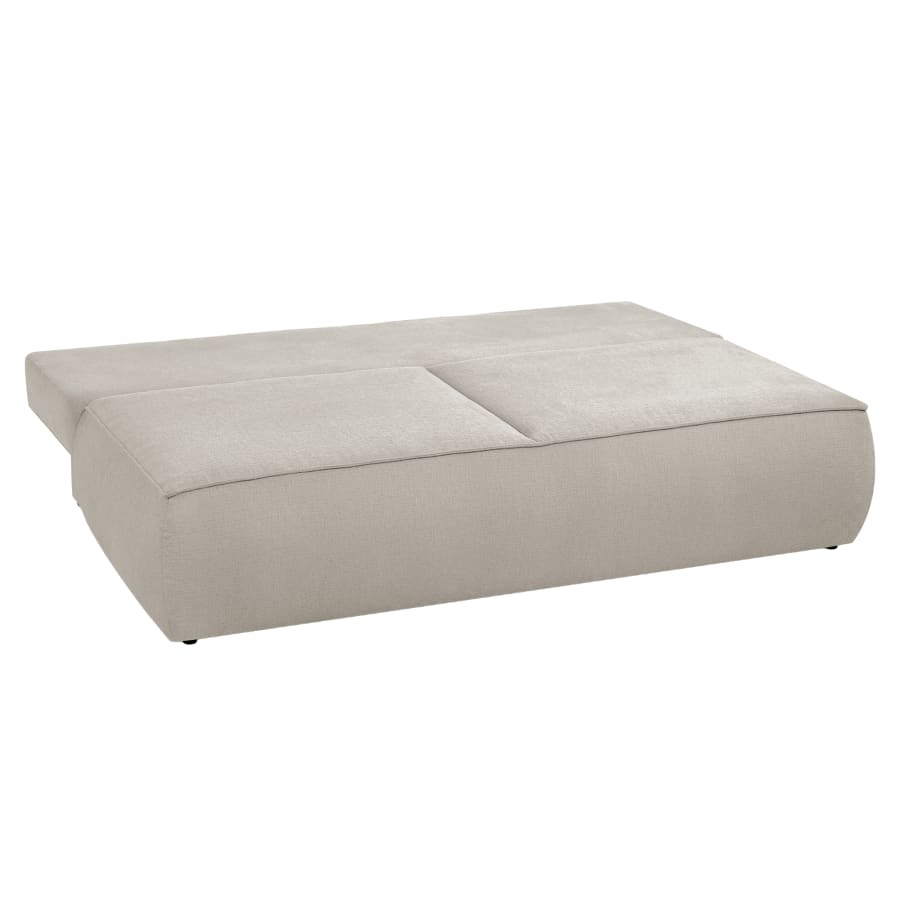 Canapé 3 places convertible avec coffre en tissu taupe