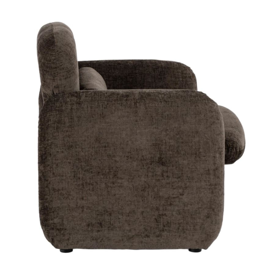 Fauteuil en tissu marron