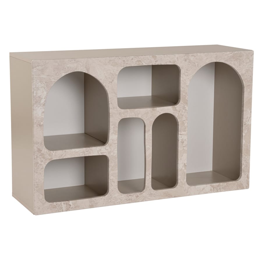 Console avec 6 niches beige 120 cm