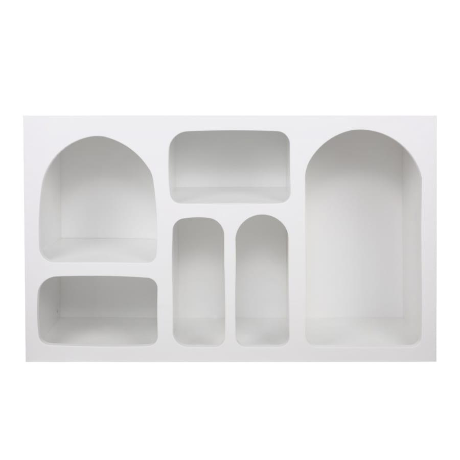 Console avec 6 niches blanc 120 cm