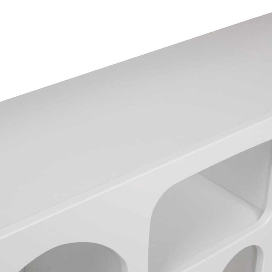 Console avec 6 niches blanc 120 cm