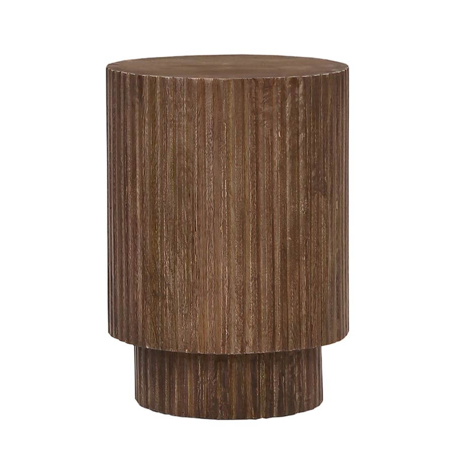 Table basse bois de manguier brun clair VICTOR 35 cm