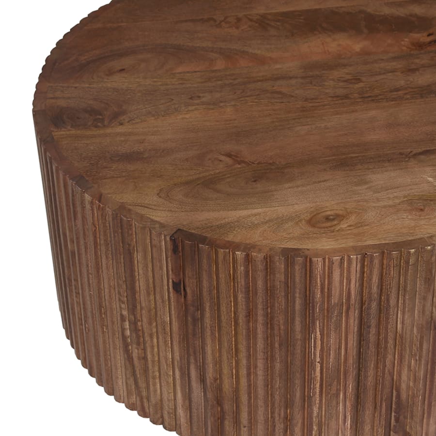 Table basse bois de manguier brun clair 70 cm