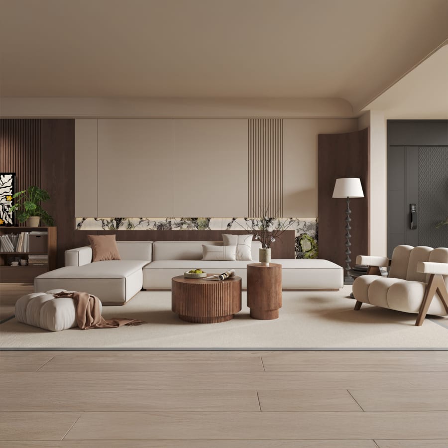 Table basse bois de manguier brun clair 70 cm