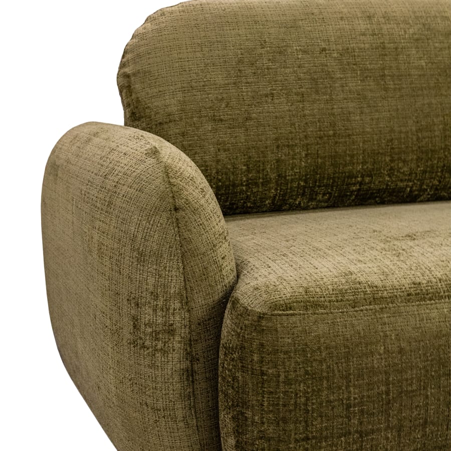 Canapé d'angle convertible avec coffre en tissu vert - Angle droit