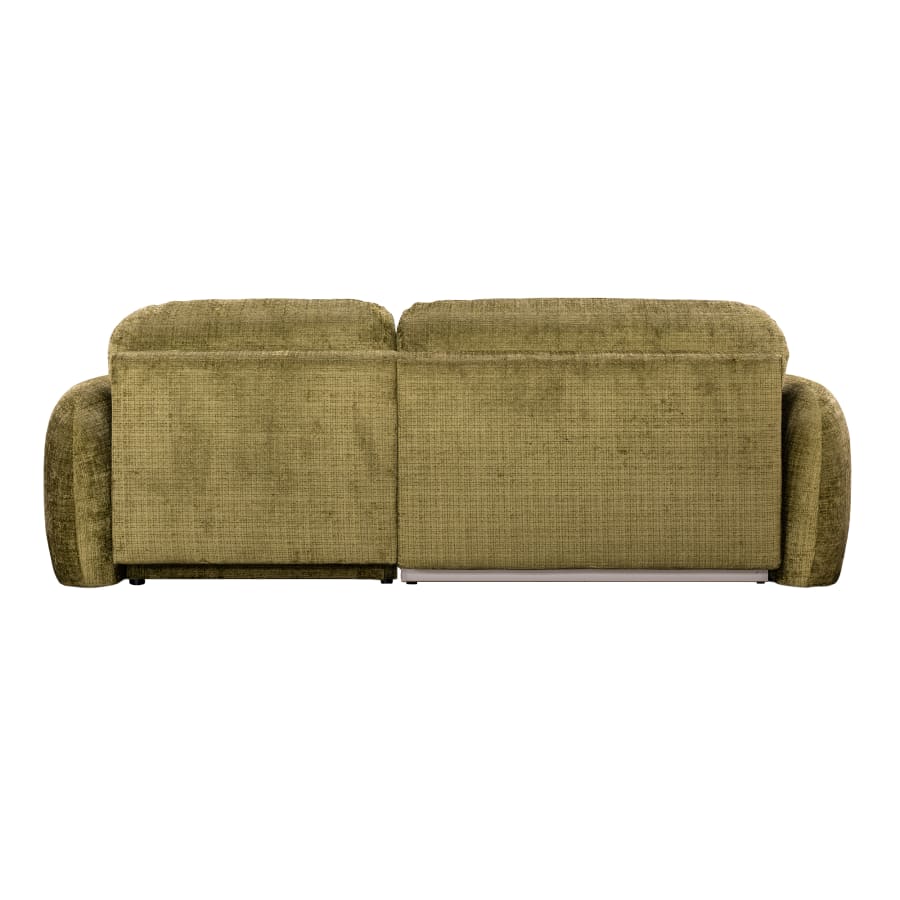 Canapé d'angle convertible avec coffre en tissu vert - Angle droit
