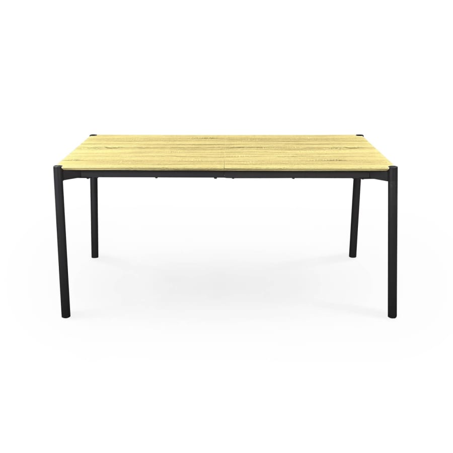 Table à manger en bois et métal avec rallonge papillon 6-8 personnes