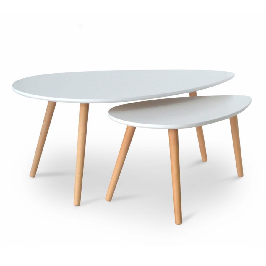 Tables basses scandinaves blanc