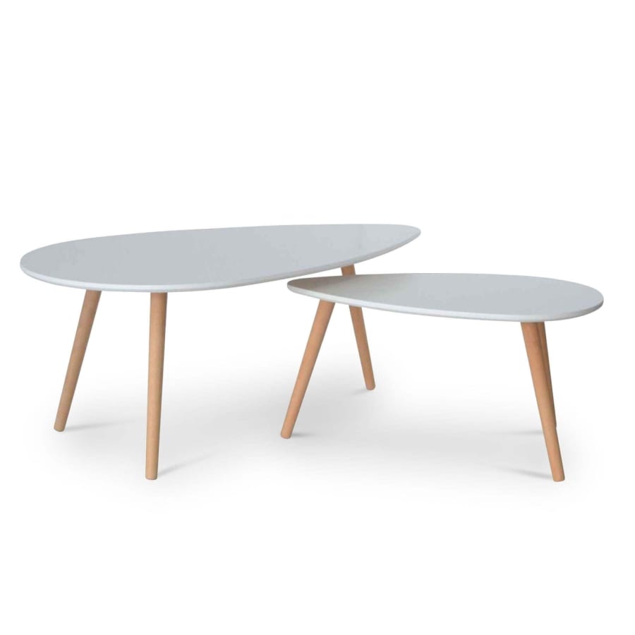 Tables basses scandinaves blanc