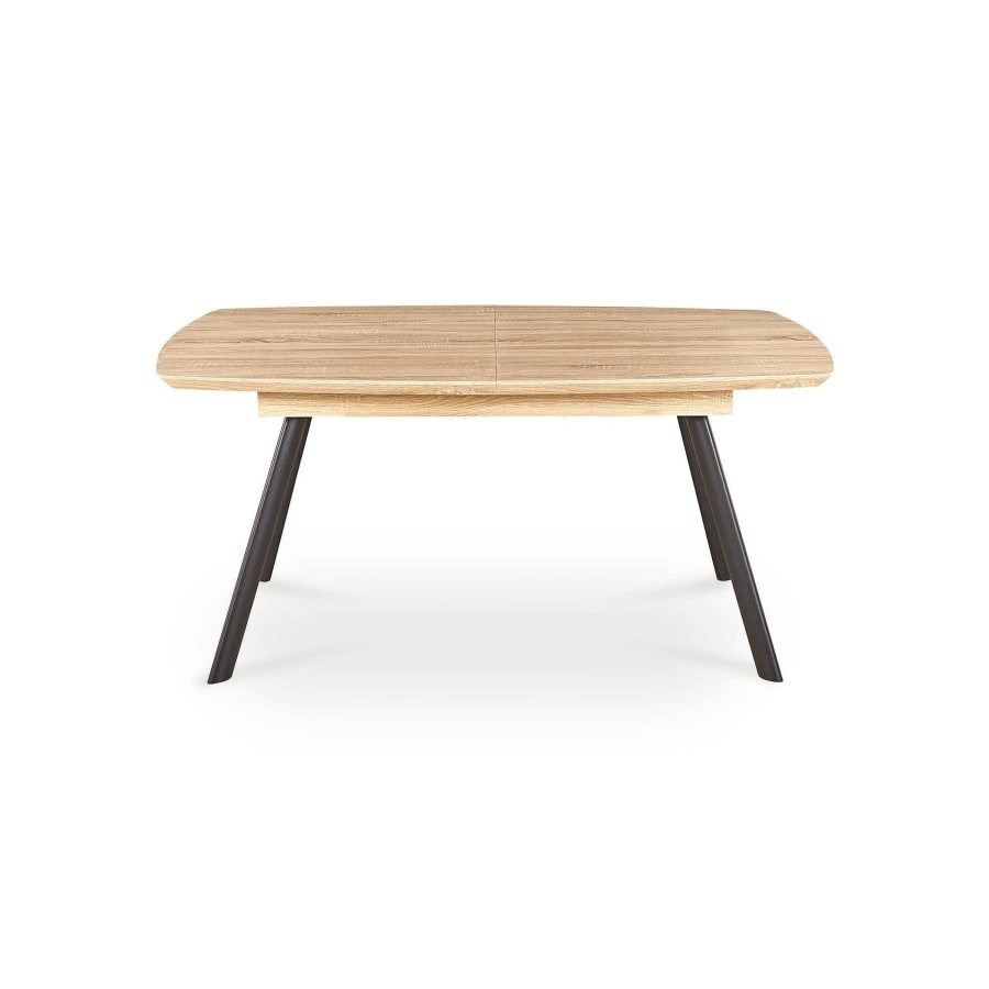 Table à manger extensible contemporaine couleur chêne 6-8 personnes