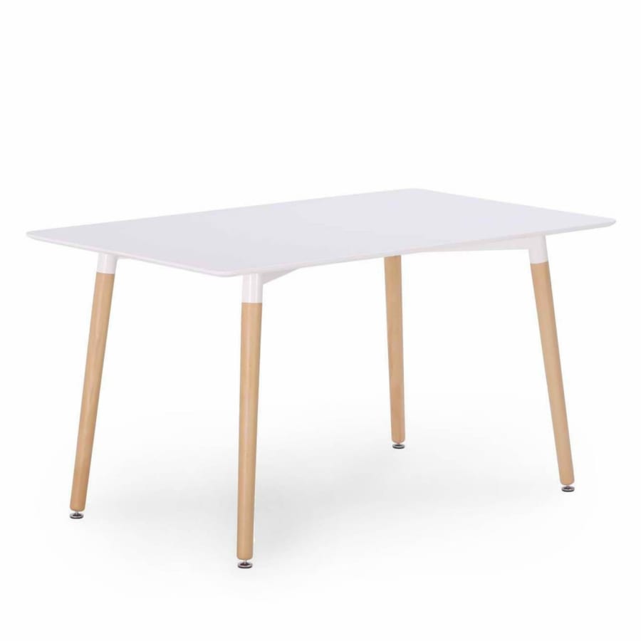 Table en bois laquée blanc