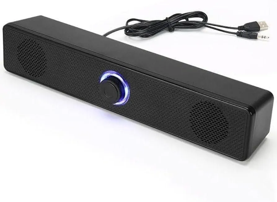 مكبر صوت ساوند بار للكمبيوتر سلكي وبلوتوث K2065bt - مقبس 3.5 ملم ومنفذ USB