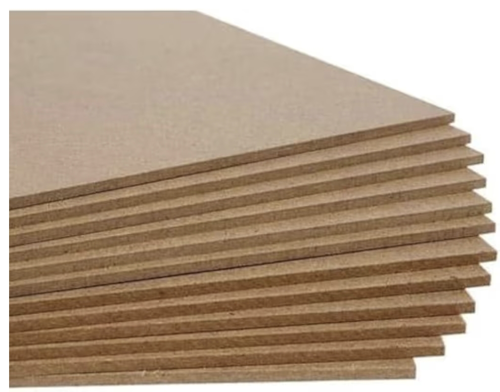 طقم ألواح خشب MDF مربعة للحرف والرسم من الجازيل (12 × 12 بوصة - عبوة 6 قطع - لون بني)