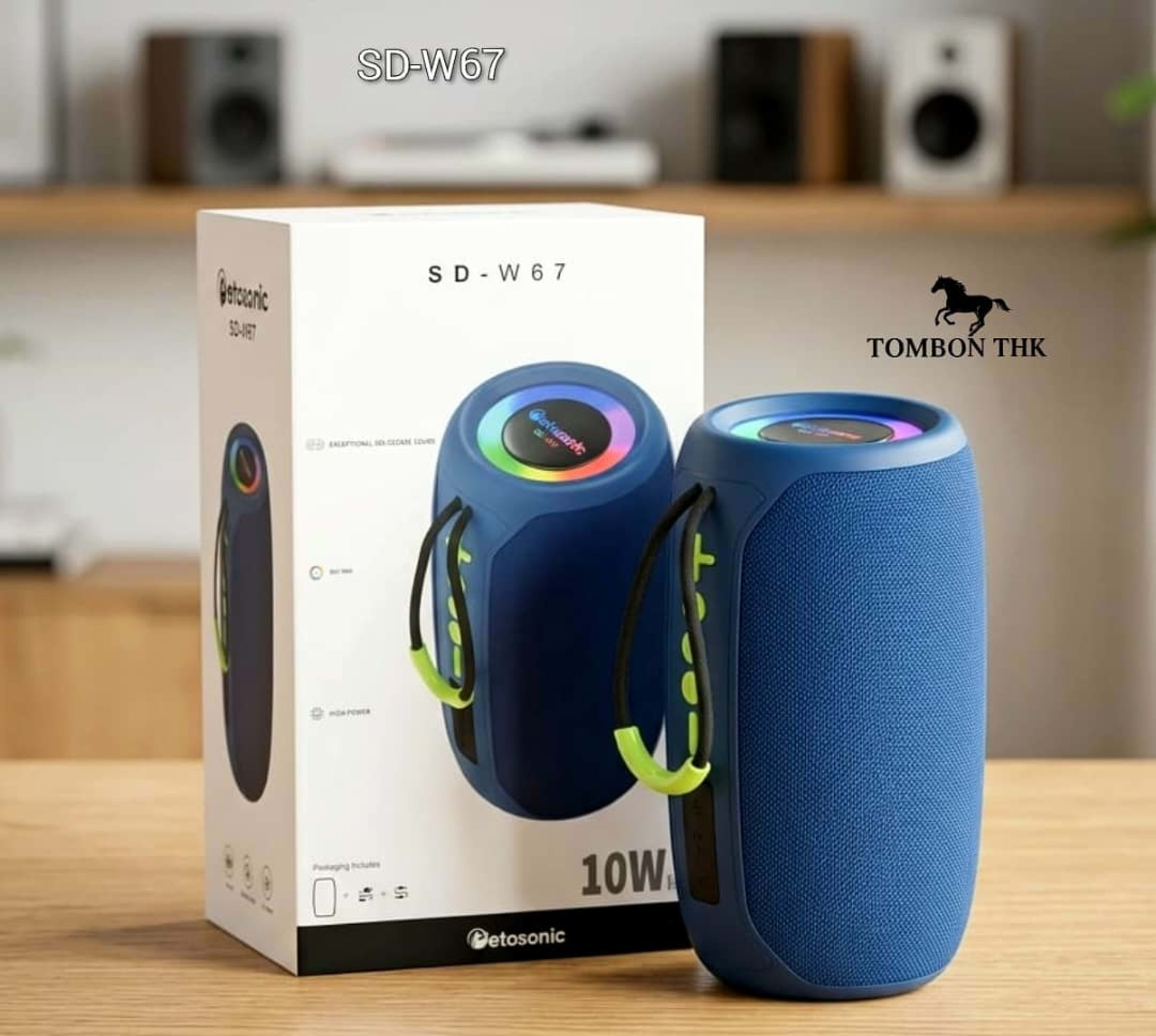 Enceinte Bluetooth portable bleue 10W